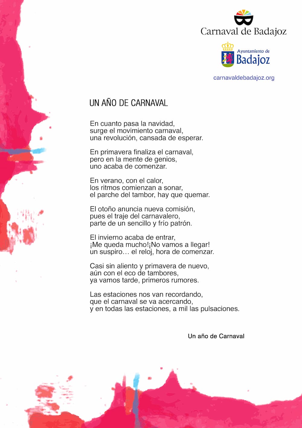 Participantes en el Concurso de poesía y fotografía del 40 Aniversario del Carnaval de Badajoz