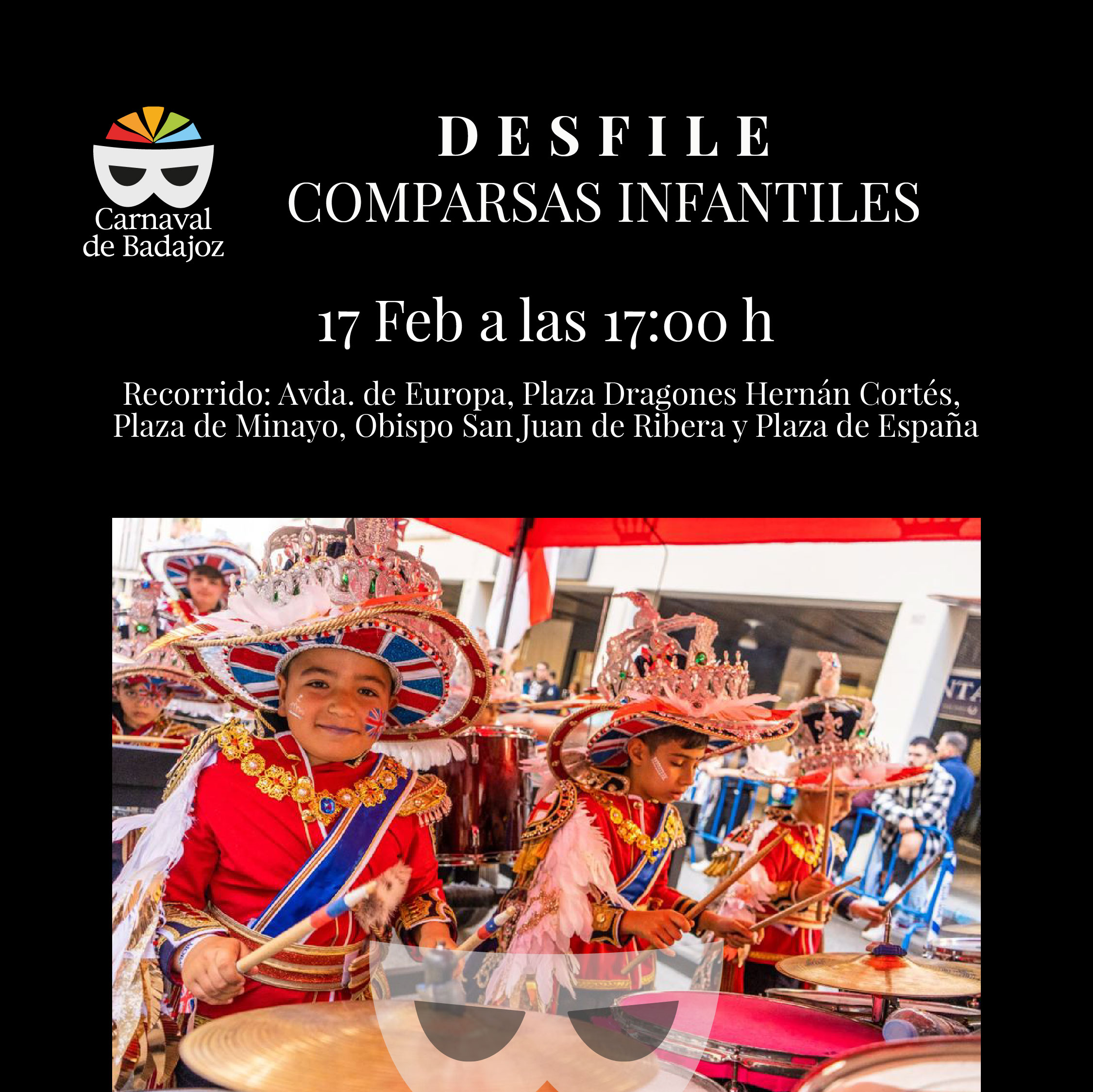 Desfile de comparsas infantiles – Carnaval de Badajoz
