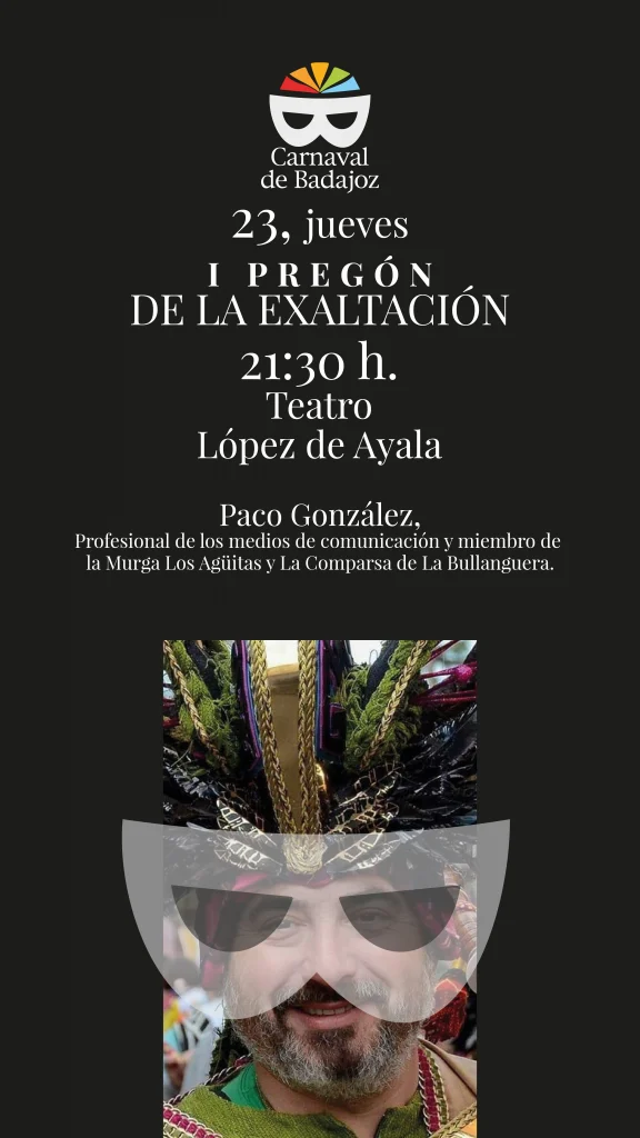 Jueves 23 de febrero: I Pregón de la exaltación